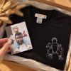 T-shirt Brodé Photo coloris noir