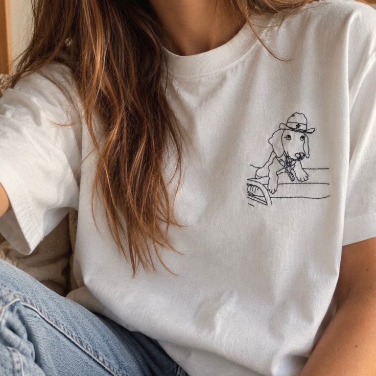 T-shirt Brodé Photo