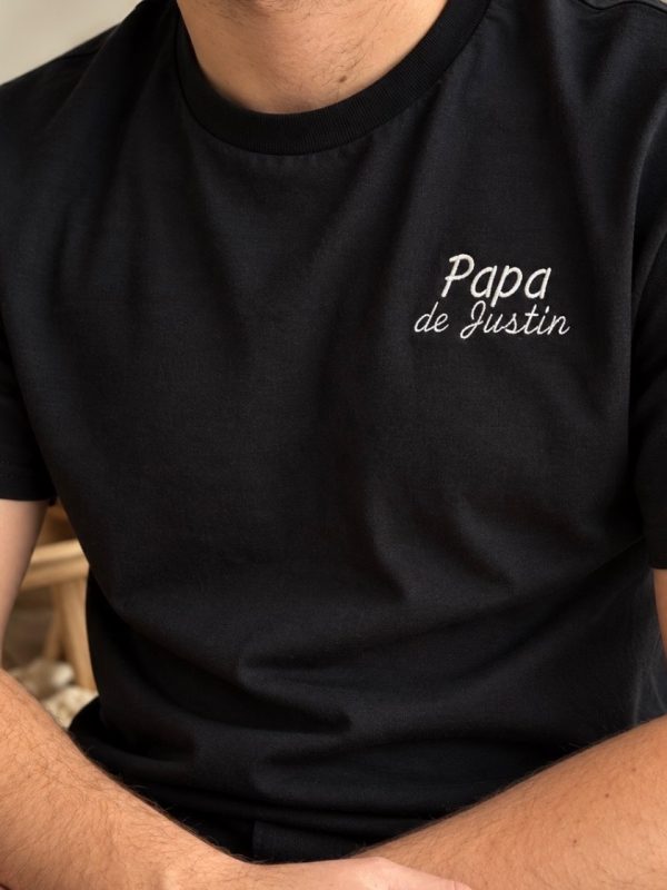 T-shirt à Message coloris noir