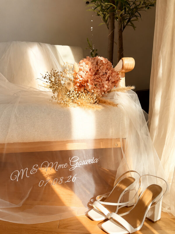 Personnaliser votre voile de mariée - Broderie mariage et évènement - L'atelier broderie avec Laura