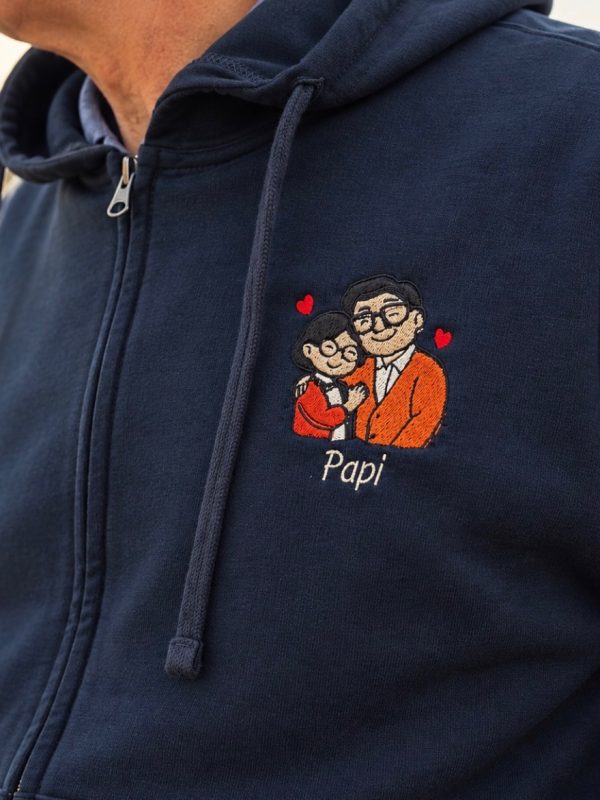 Sweat Personnalisé Brodé Papi ou Mamie