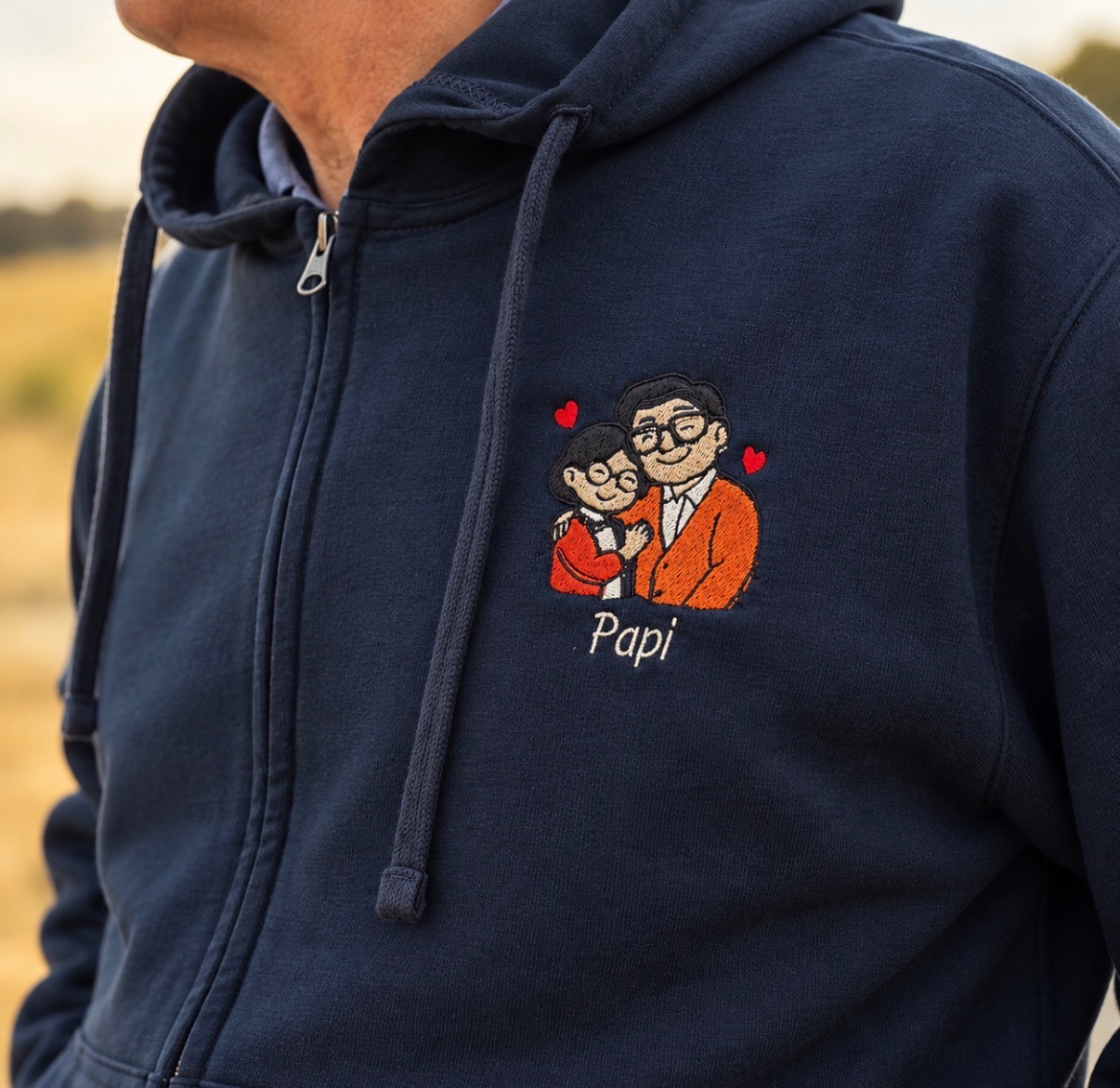 Sweat Personnalisé Brodé Papi ou Mamie