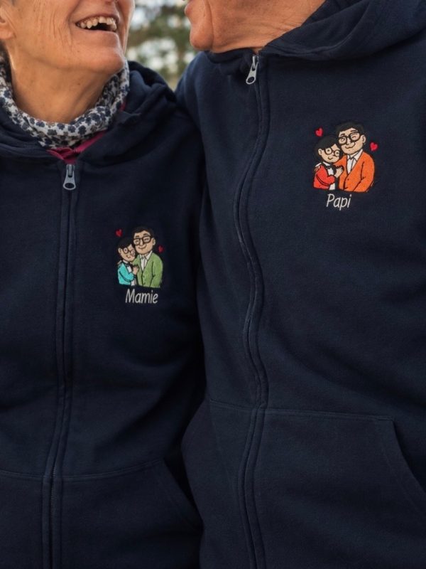 Sweat Personnalisé Brodé Grands-Parents