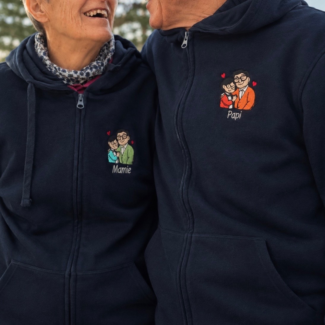 Sweat Personnalisé Brodé Grands-Parents