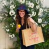 Sac de plage en jute brodé - Accessoires personnalisés - L'atelier Broderie avec Laura