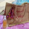 Sac de plage en jute brodé - Accessoires personnalisés - L'atelier Broderie avec Laura