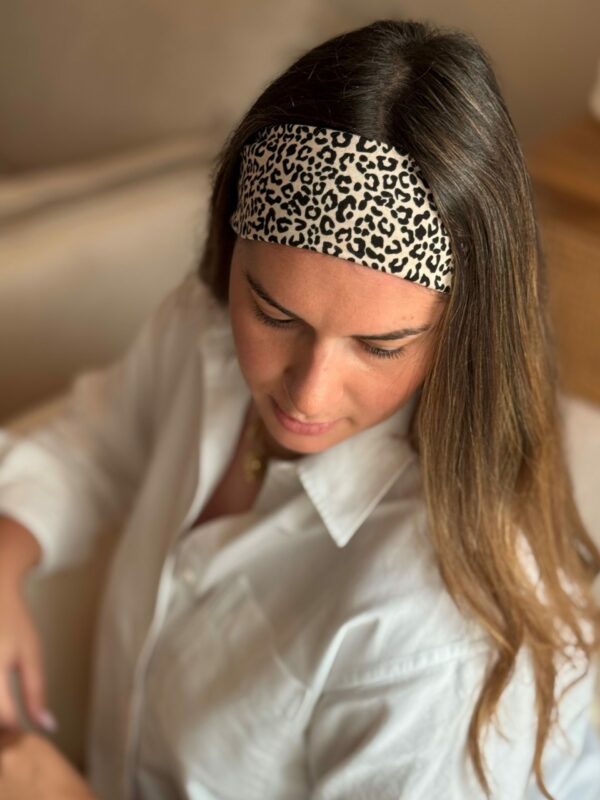 Bandeau Cheveux Léopard - Accessoire personnalisé Femme - L'atelier broderie avec Laura