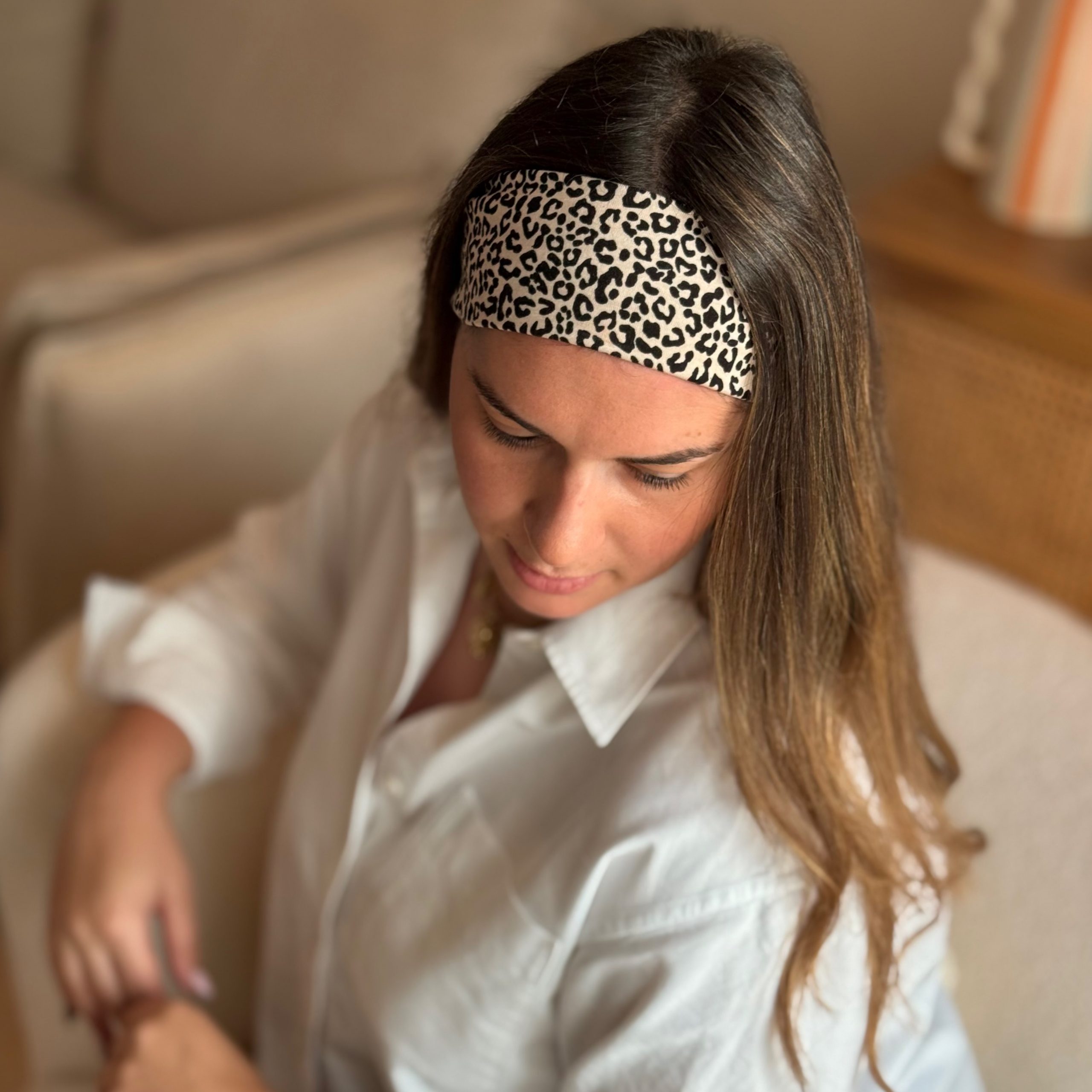 Bandeau Cheveux Léopard - Accessoire personnalisé Femme - L'atelier broderie avec Laura