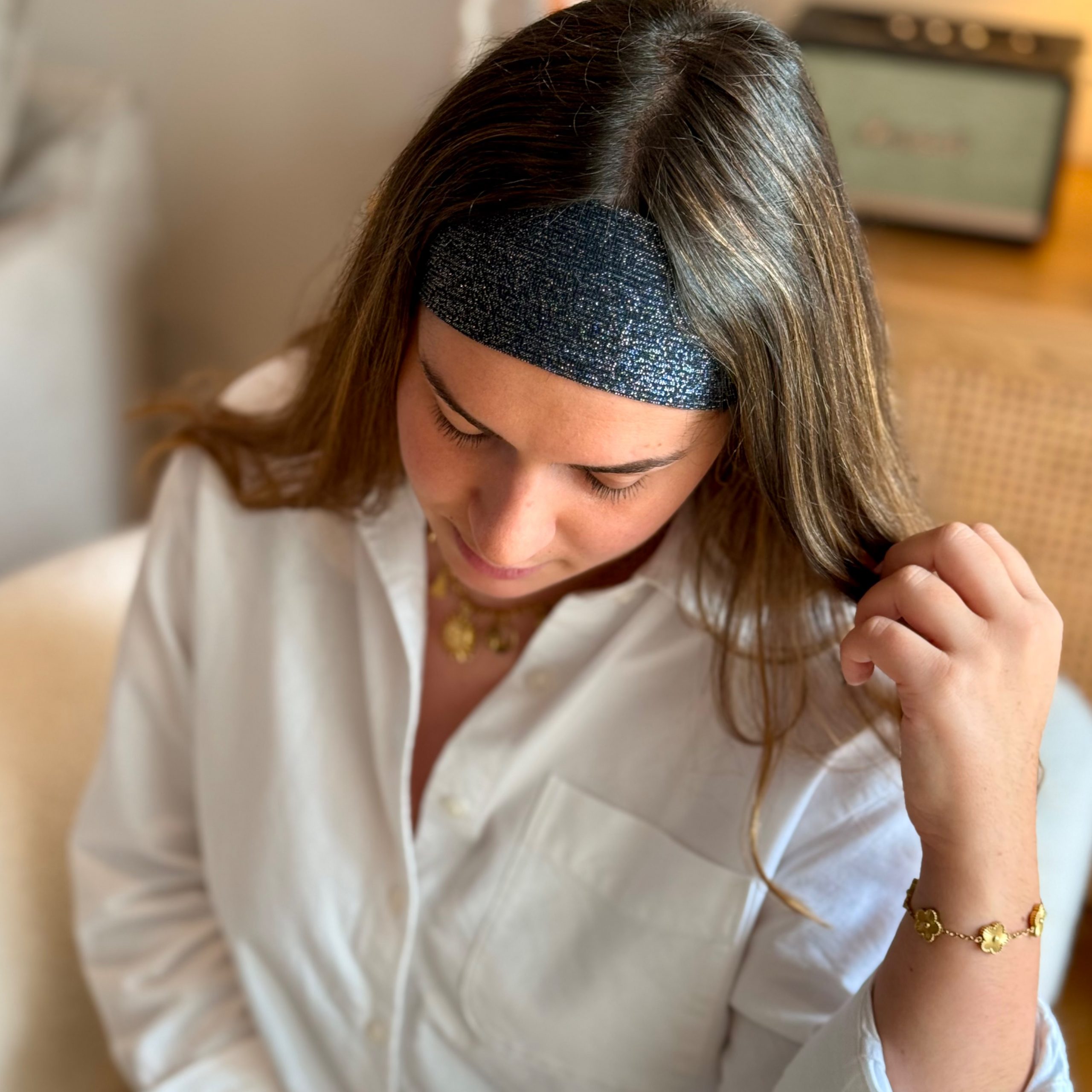 Bandeau Cheveux Paillettes - Accessoire personnalisé Femme - L'atelier broderie avec Laura