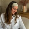Bandeau Cheveux Uni Beige - Accessoire personnalisé Femme - L'atelier broderie avec Laura