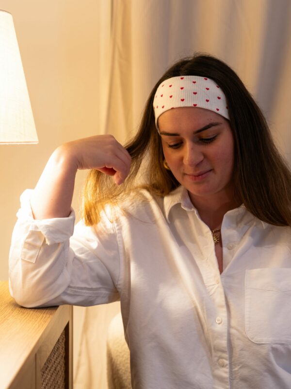 Bandeau Cheveux Cœur - Accessoires personnalisés femme - L'Atelier Broderie avec Laura