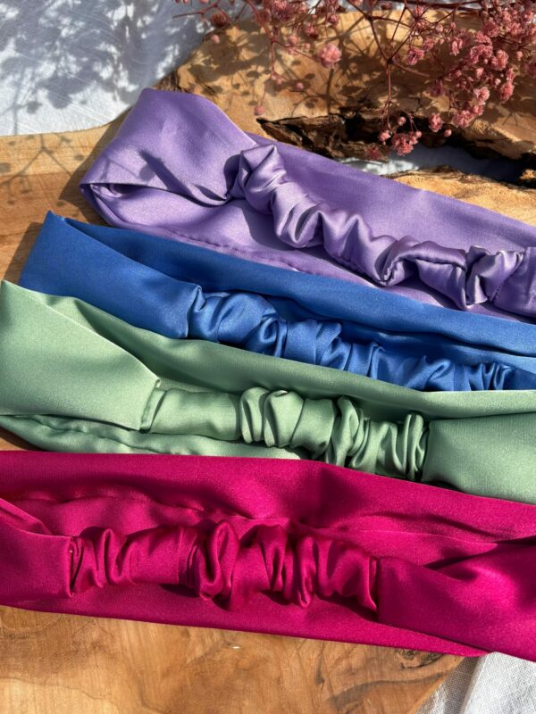 Bandeau cheveux satin de soie - Collection MOROCCO - Accessoire personnalisé Femme - L'atelier broderie avec Laura