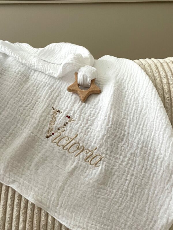 Lange à personnaliser brodé - Univers bébé - L'Atelier Broderie avec Laura