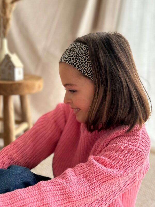 Bandeau cheveux enfant Panthère - Accessoire personnalisé - L'atelier Broderie avec Laura