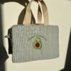 Lunch bag personnalisée 'Pause fraîcheur' à rayures - Pour la maison - L'Atelier Broderie avec Laura
