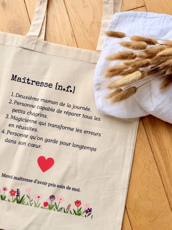 Tote Bag Personnalisé Maîtresse - ATSEM - Nounou