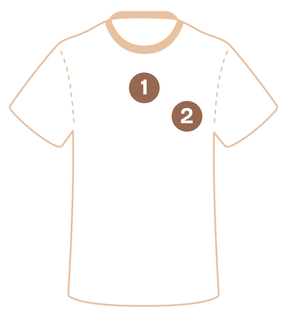 Où réaliser votre broderie - Face