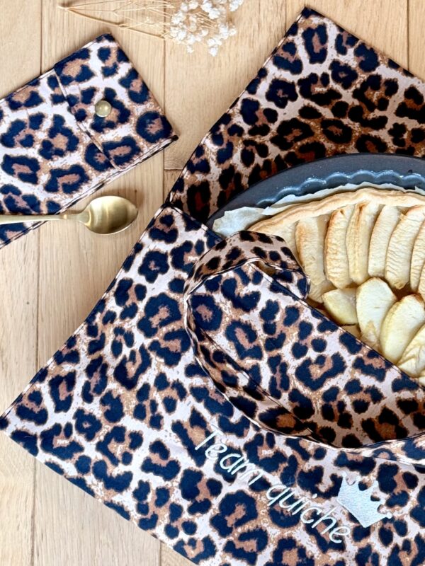 Sac à Tarte Personnalisé léopard brodé - Pour la maison - L'Atelier Broderie avec Laura