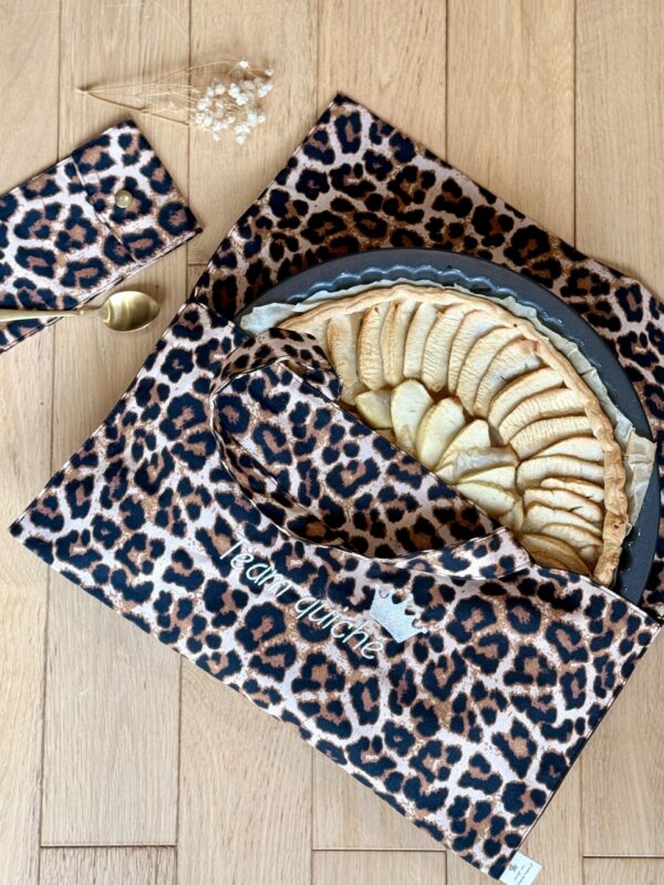 Sac à Tarte Personnalisé léopard brodé - Pour la maison - L'Atelier Broderie avec Laura