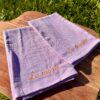Duo de serviettes brodées pour évènements et mariage - L'atelier Broderie avec Laura