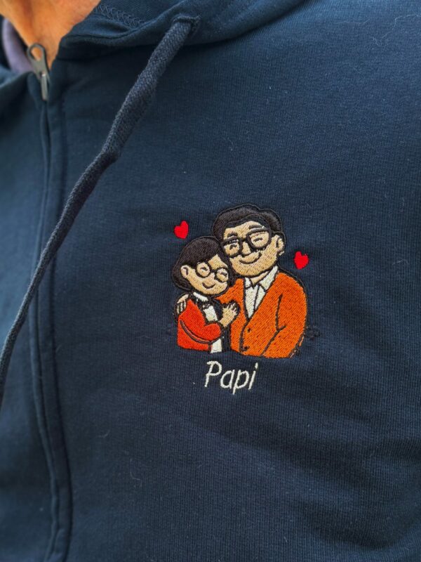 Sweat Personnalisé Brodé Papi - Vêtements brodés personnalisés - L'Atelier Broderie avec Laura