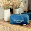 Trousse de Toilette Brodée - Accessoires personnalisés - L'Atelier Broderie avec Laura