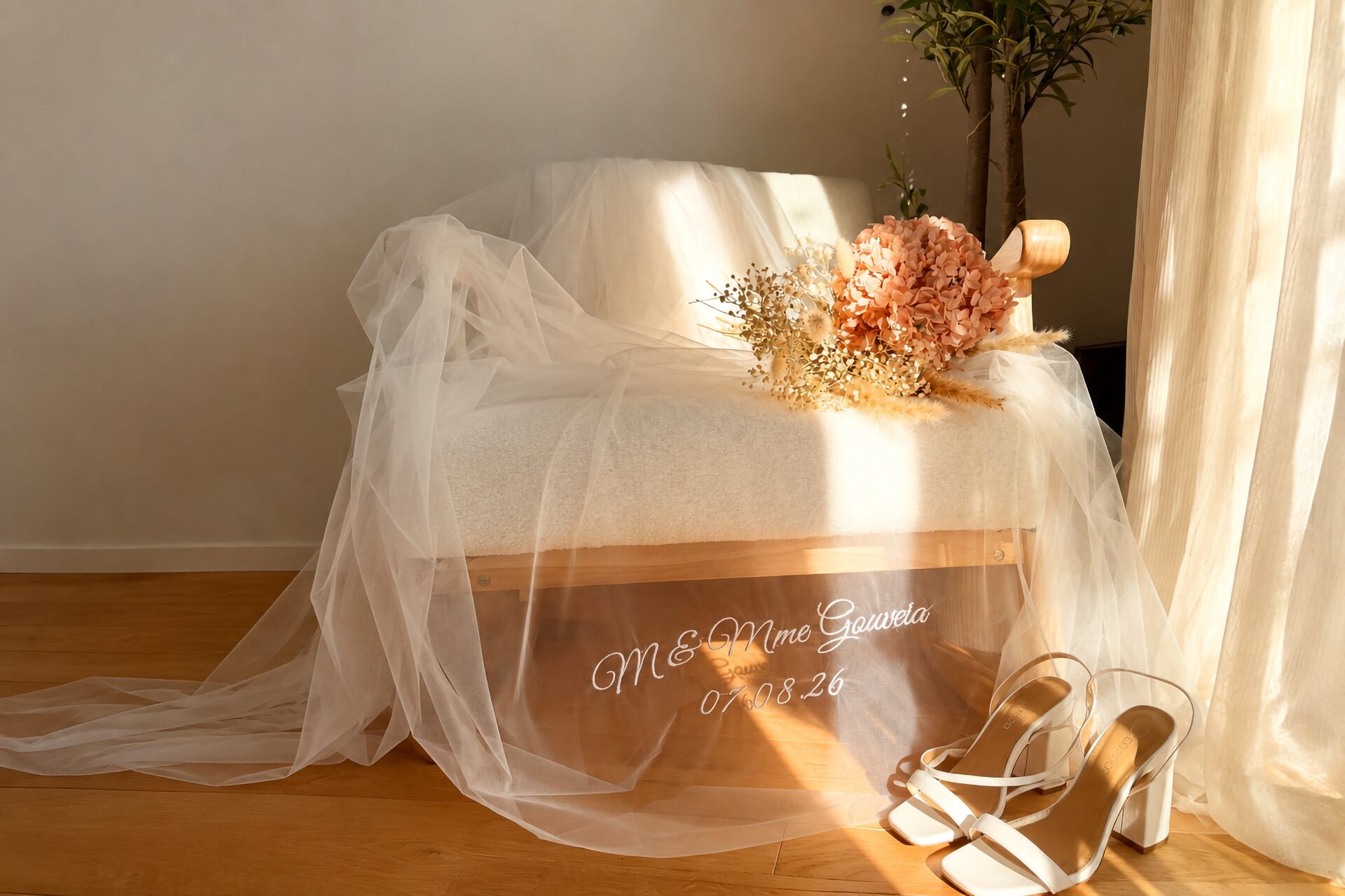Personnalisez votre voile - Mariage & Baptême - L'atelier broderie avec Laura